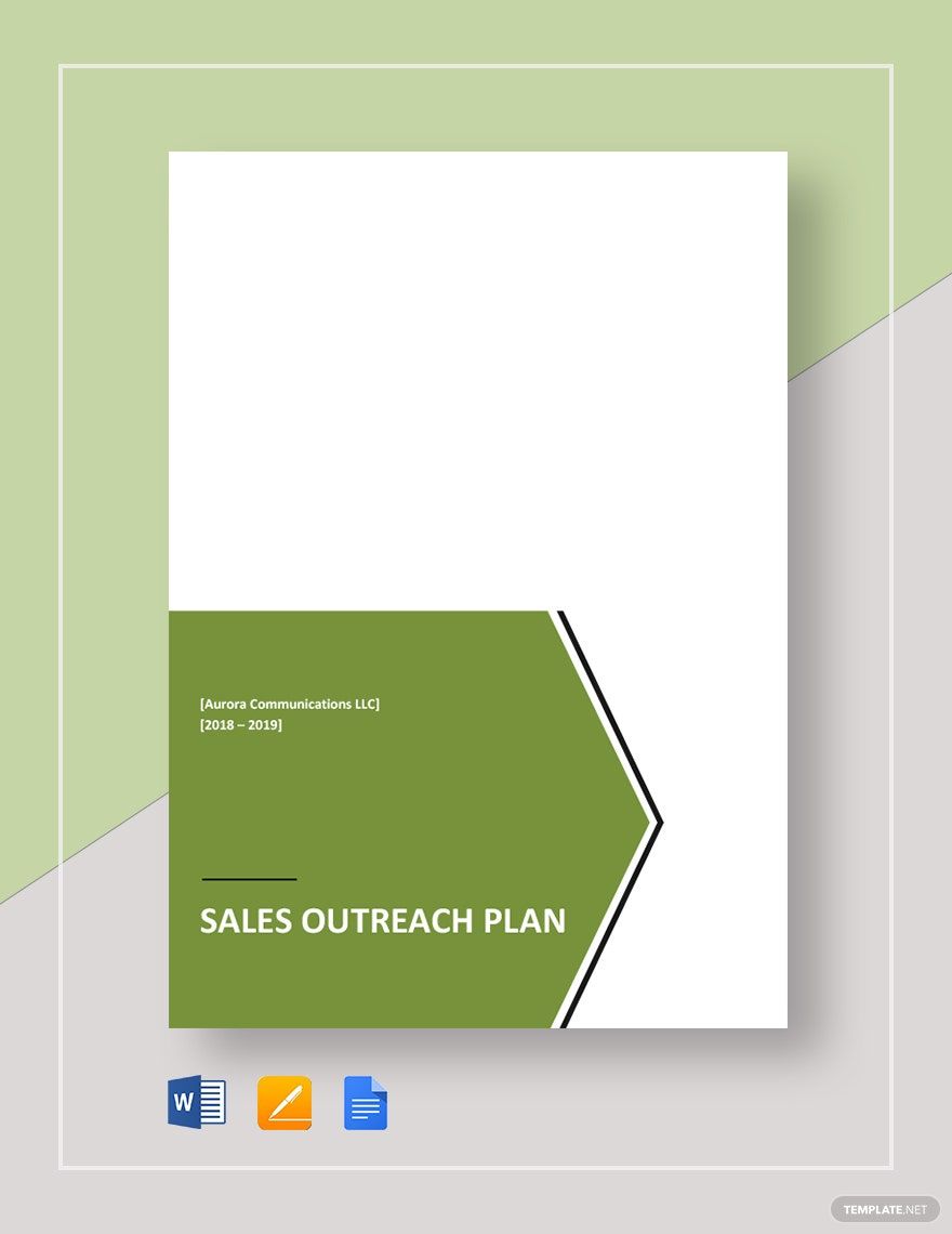 Sales Outreach Plan Template in Word, Google Docs, Apple Pages