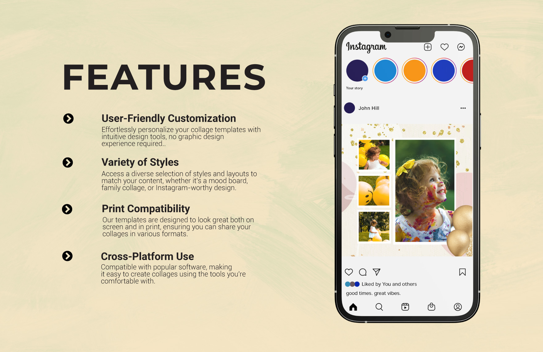 instagram collage post template free