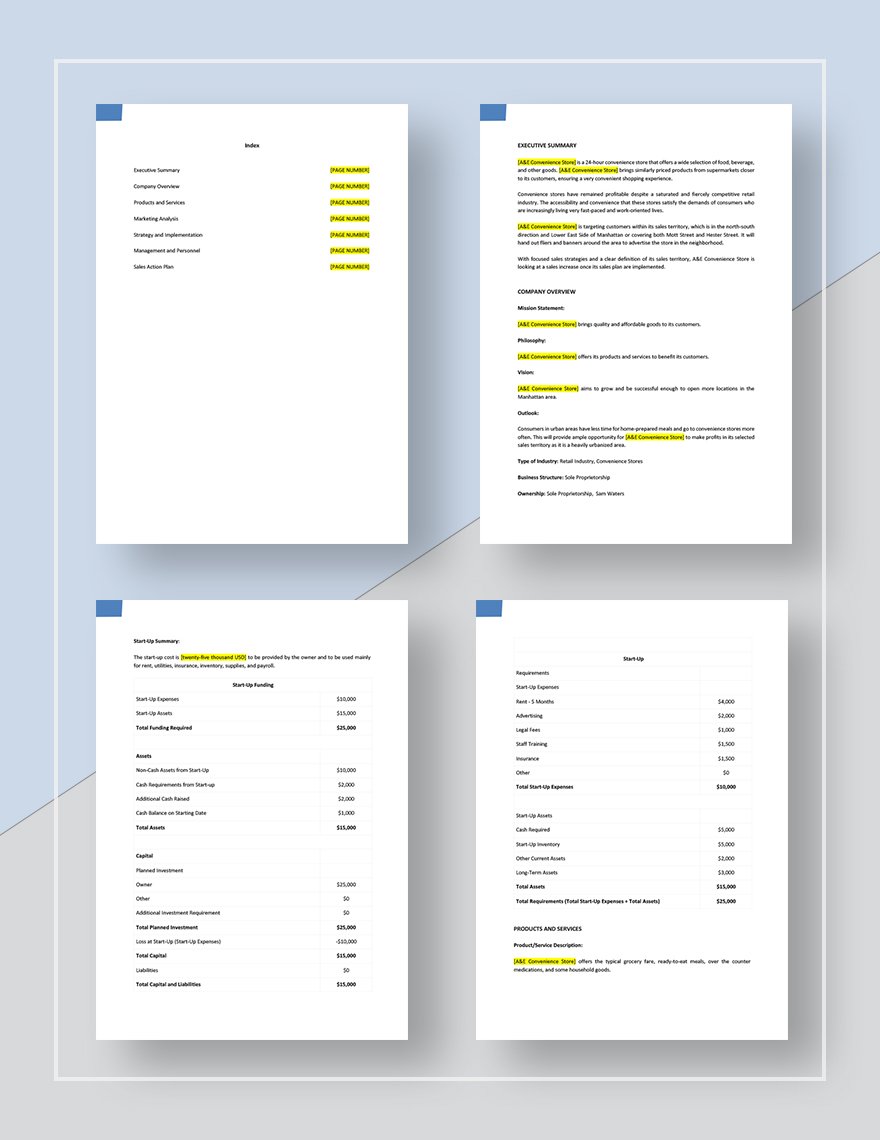 Territory Sales Plan Template in Google Docs Word Pages Download
