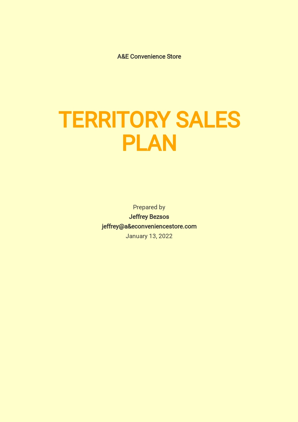 Free Sales Territory Plan Template Ppt