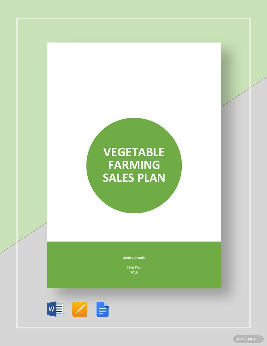 Vegetable Farming Sales Plan Template