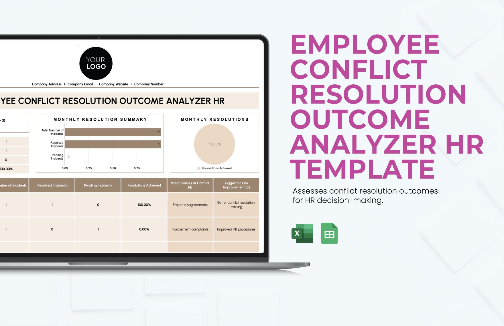 Employee Conflict Resolution Outcome Analyzer HR Template