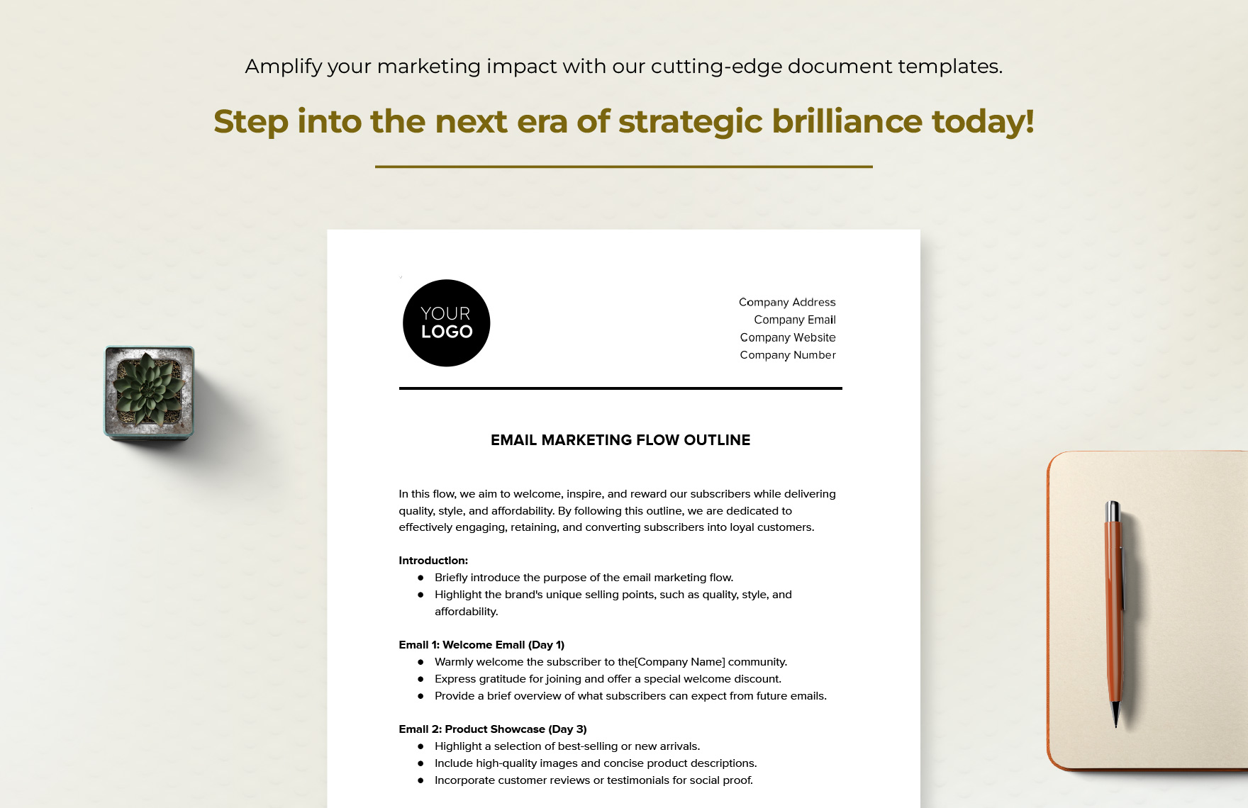 Email Marketing Flow Outline Template