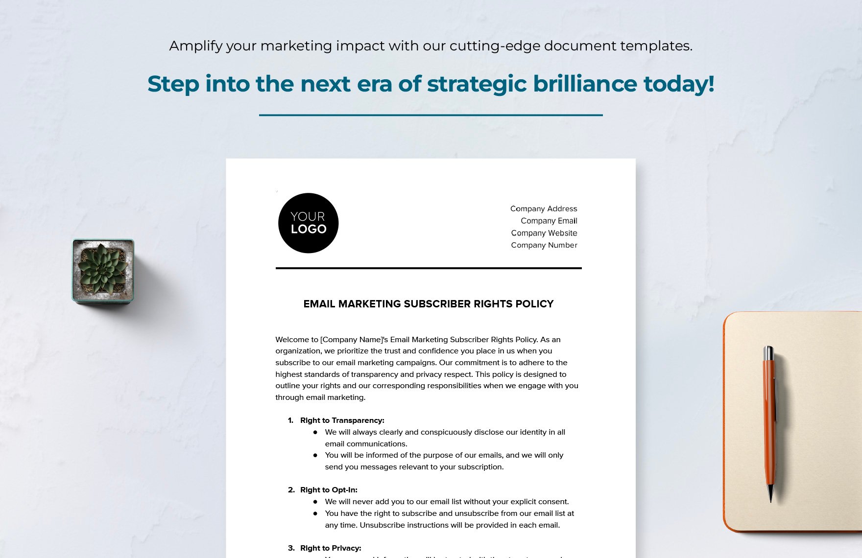 Email Marketing Subscriber Rights Policy Template