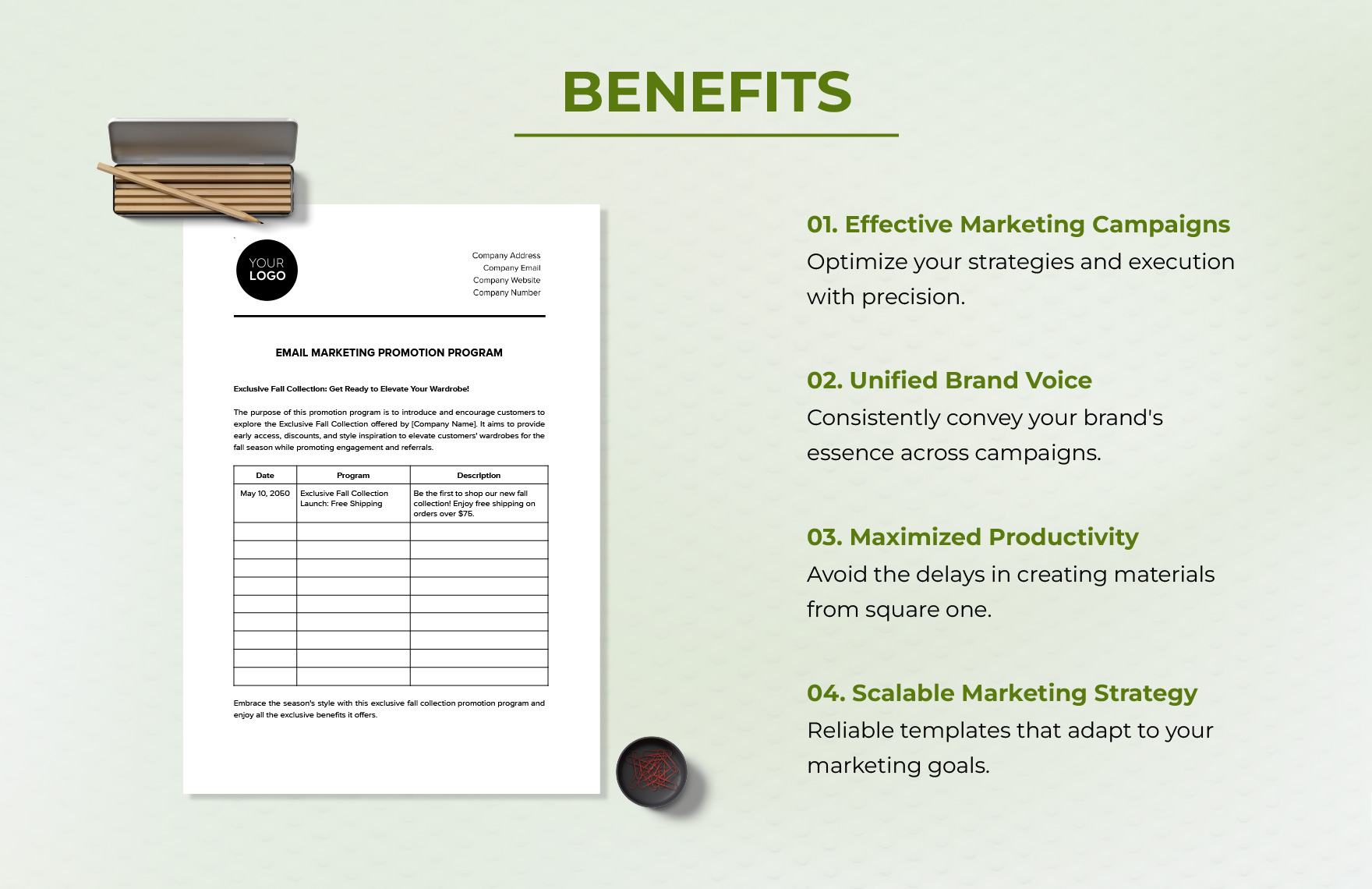 Email Marketing Promotion Program Template