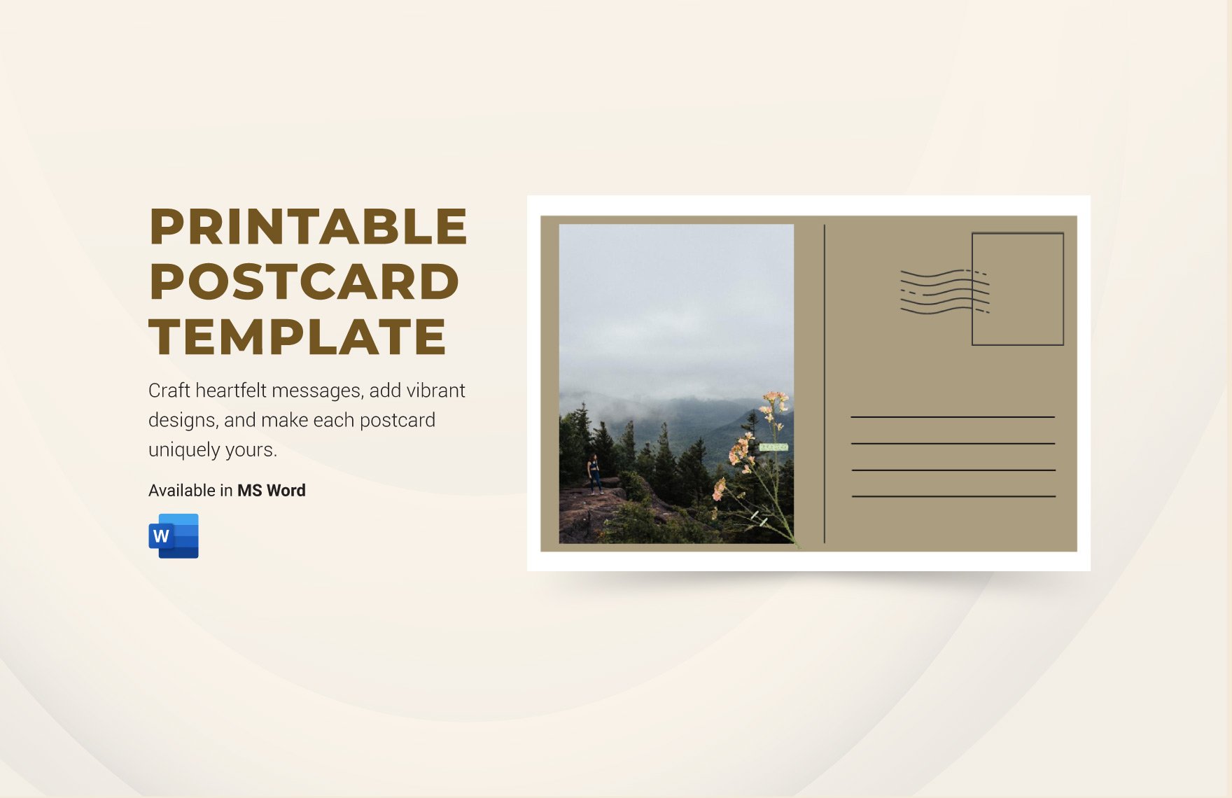 Printable Postcard Template 
