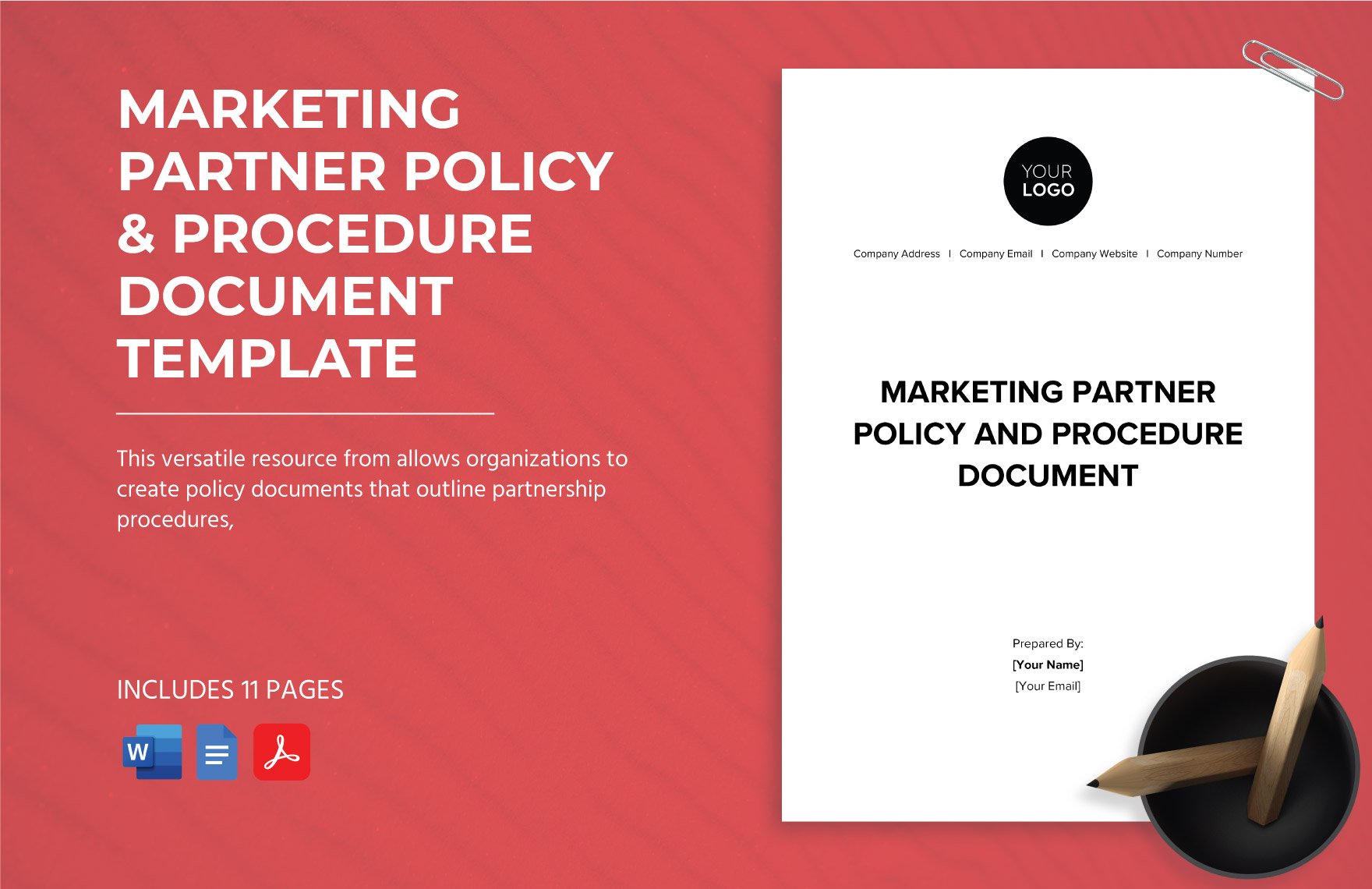 Marketing Partner Policy & Procedure Document Template in Word, Google Docs, PDF