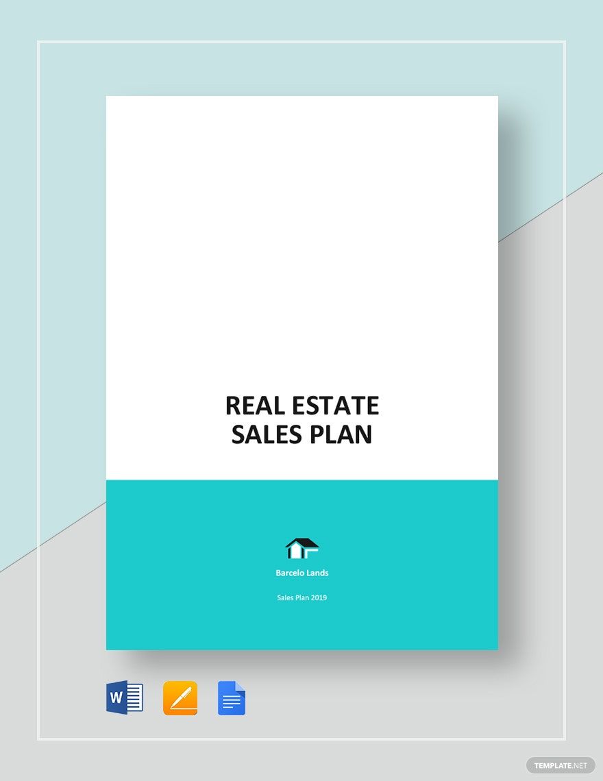 Sample Real Estate Sales Plan Template