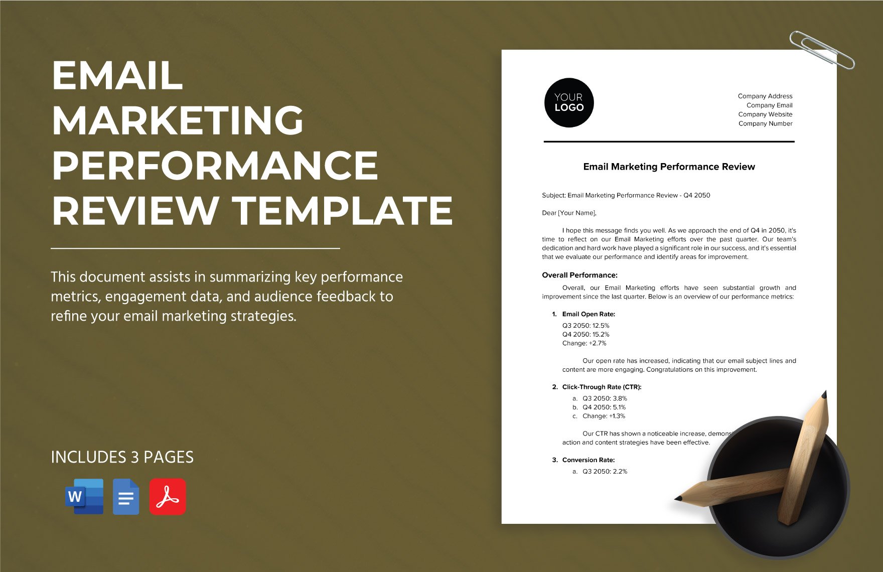 Email Marketing Performance Review Template
