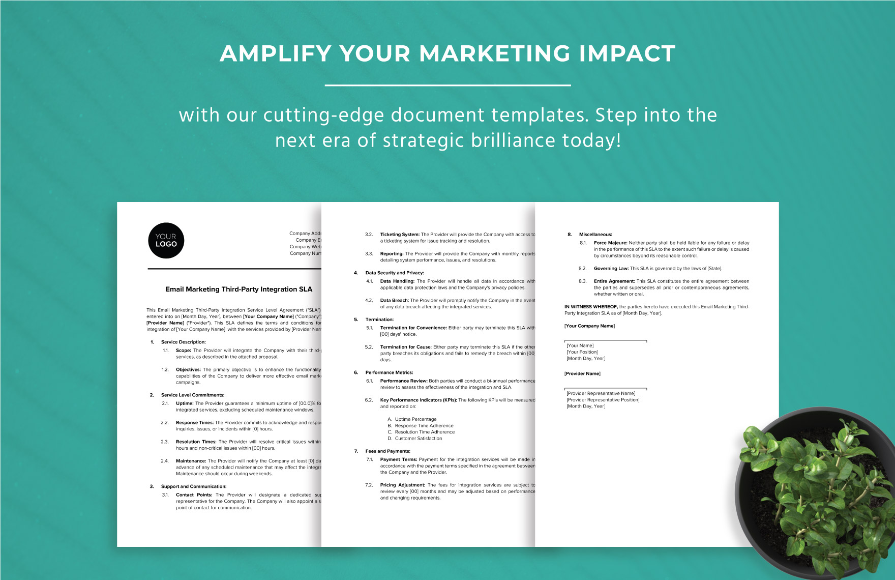 Email Marketing Third-Party Integration SLA Template