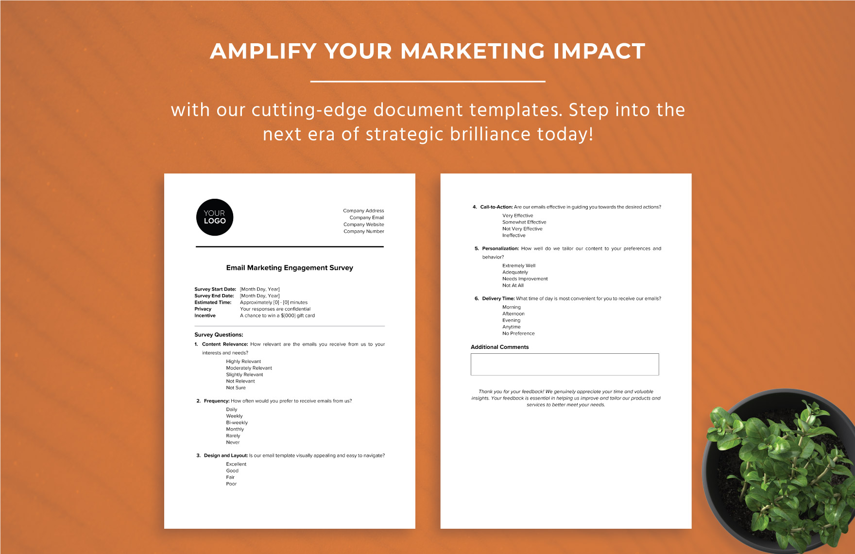 Email Marketing Engagement Survey Template