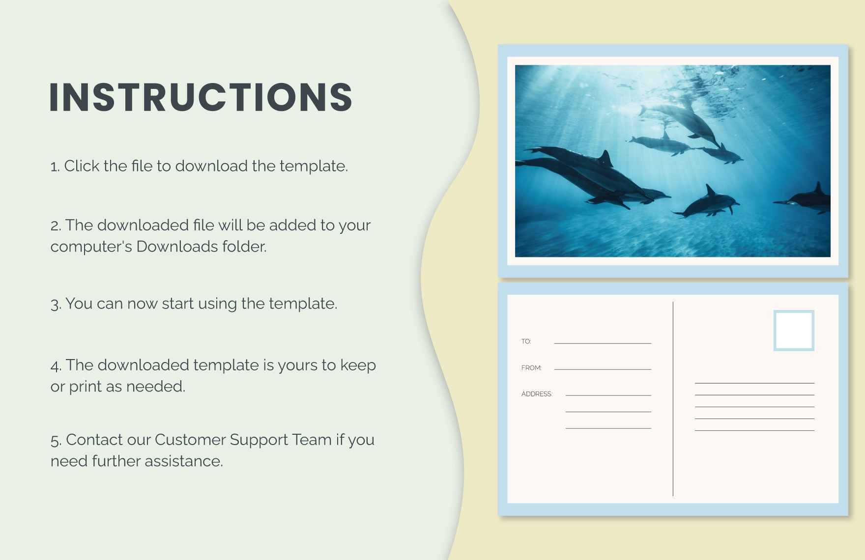 Double Sided Postcard Template