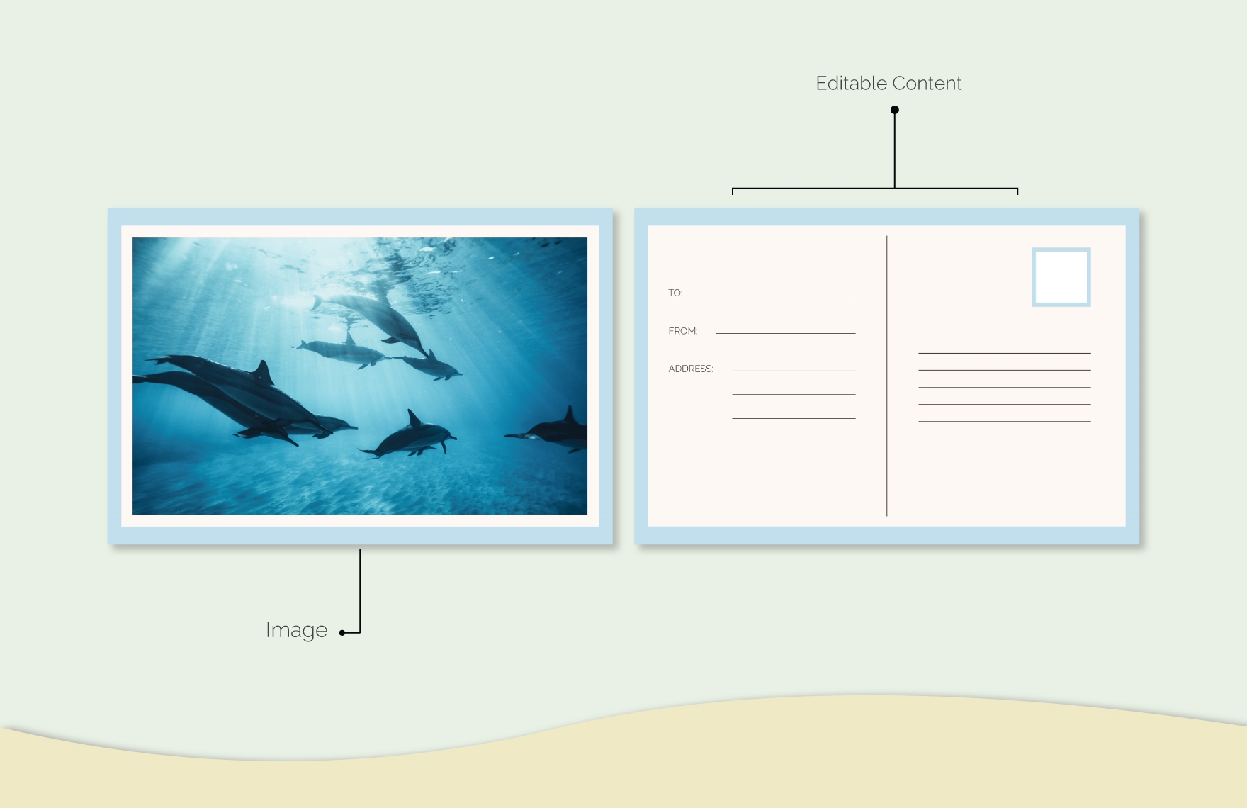 Double Sided Postcard Template In Word Download Template