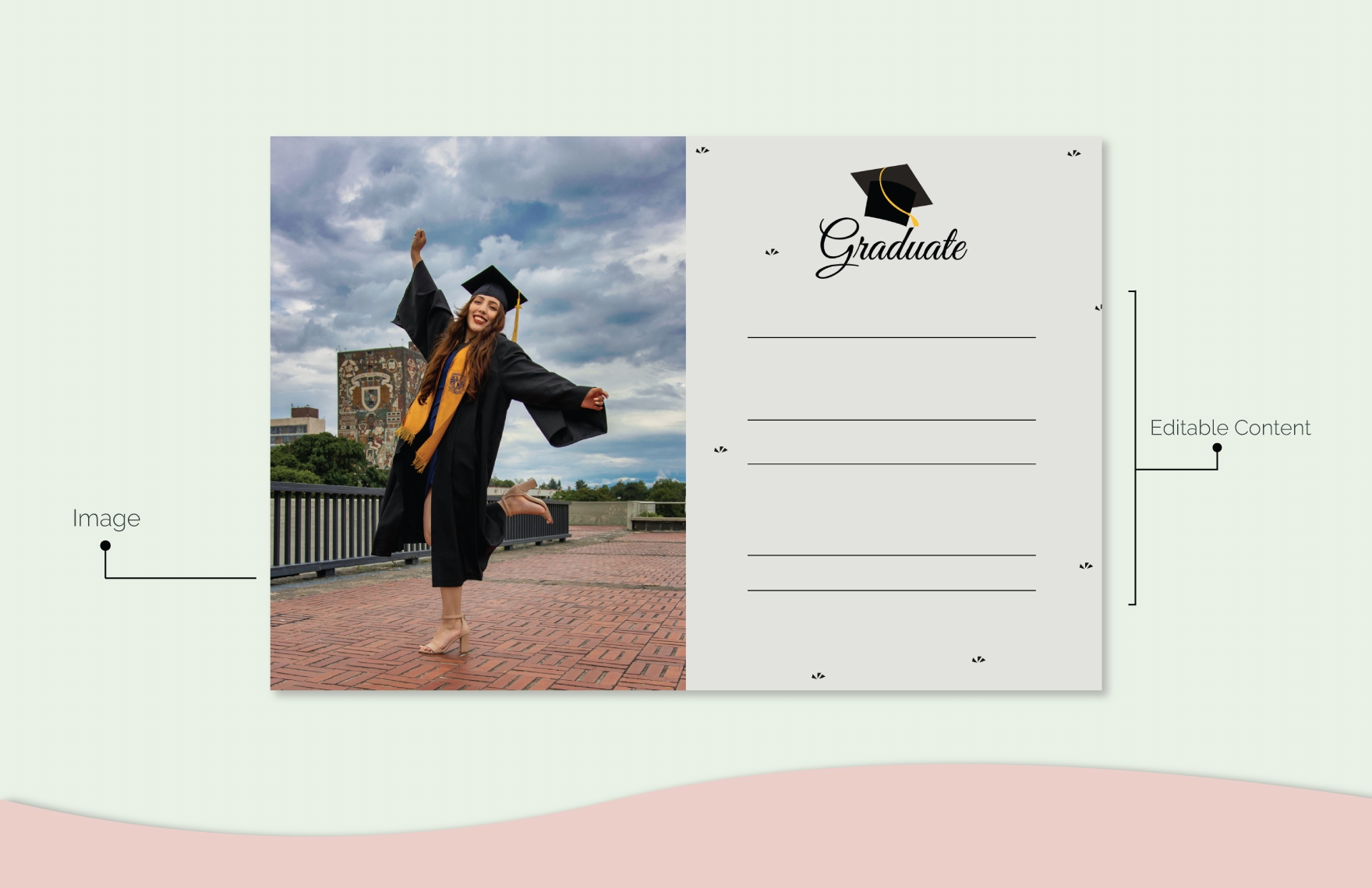 Free Graduation Postcard Template Download in Word