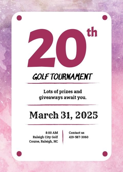 Free Golf Invitation Templates, 22+ Download in PDF | Template.net