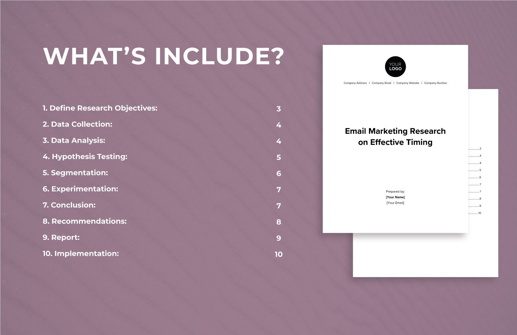 Email Marketing Research on Effective Timing Template