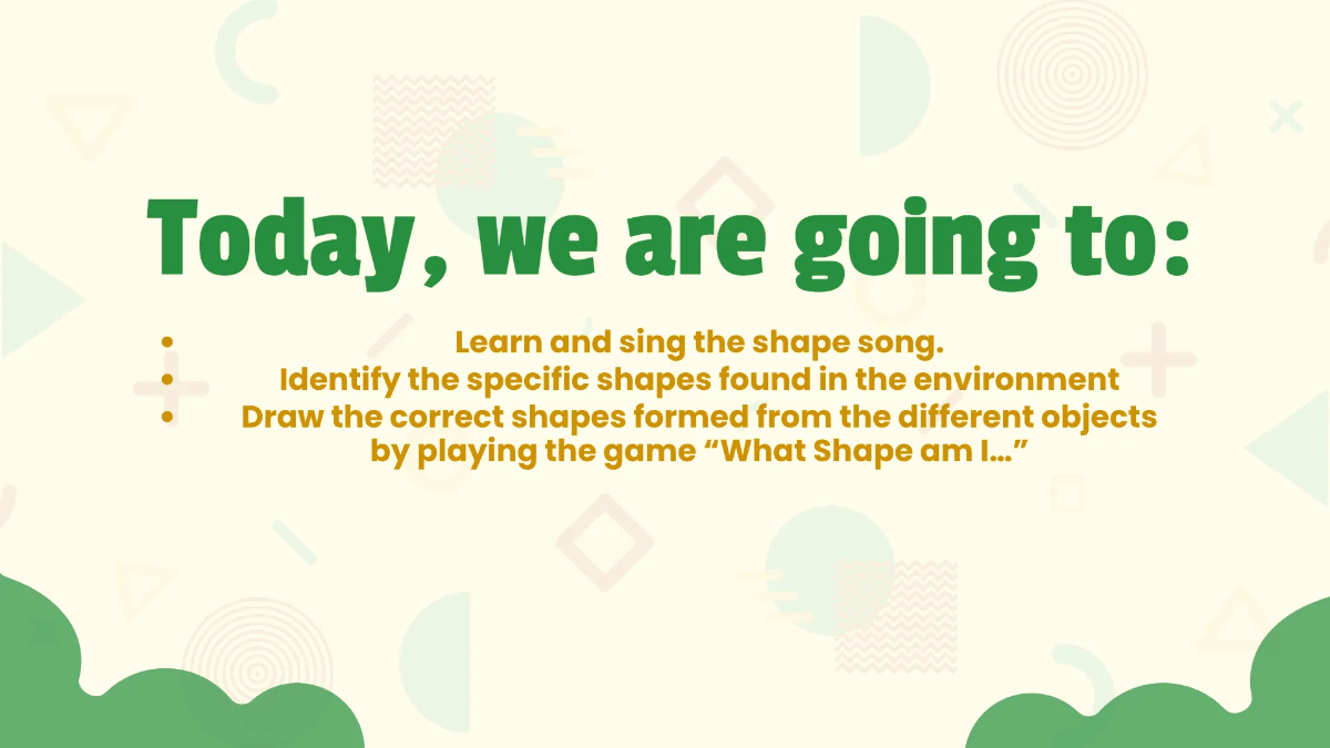 Free Recognizing and Drawing Shapes Template to Edit Online