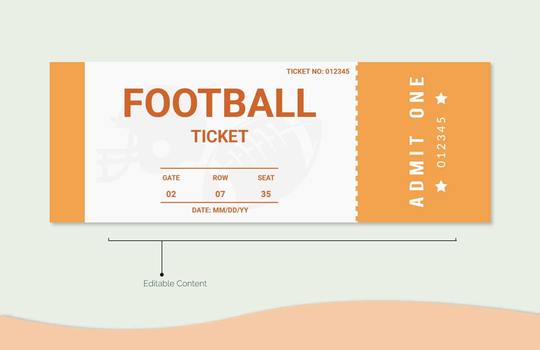 Football Ticket Template