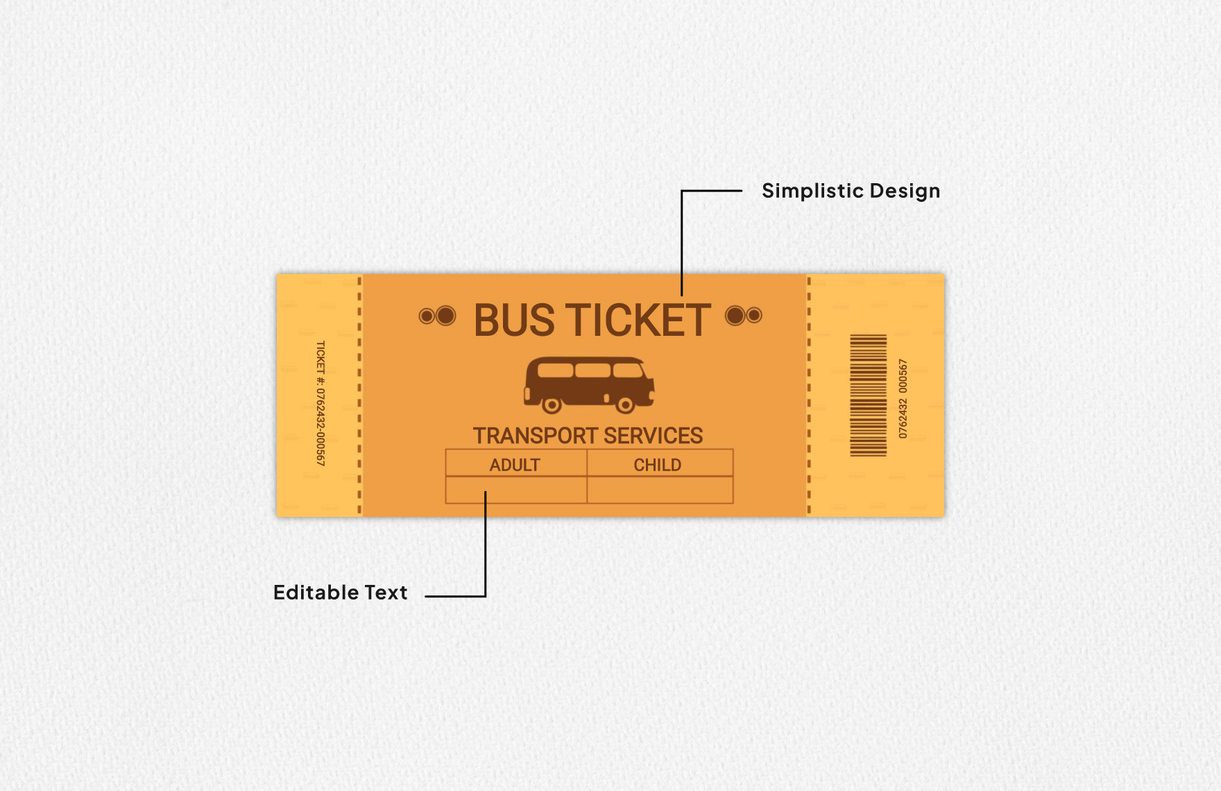 Bus Ticket Template In MS Word GDocsLink InDesign Portable Documents