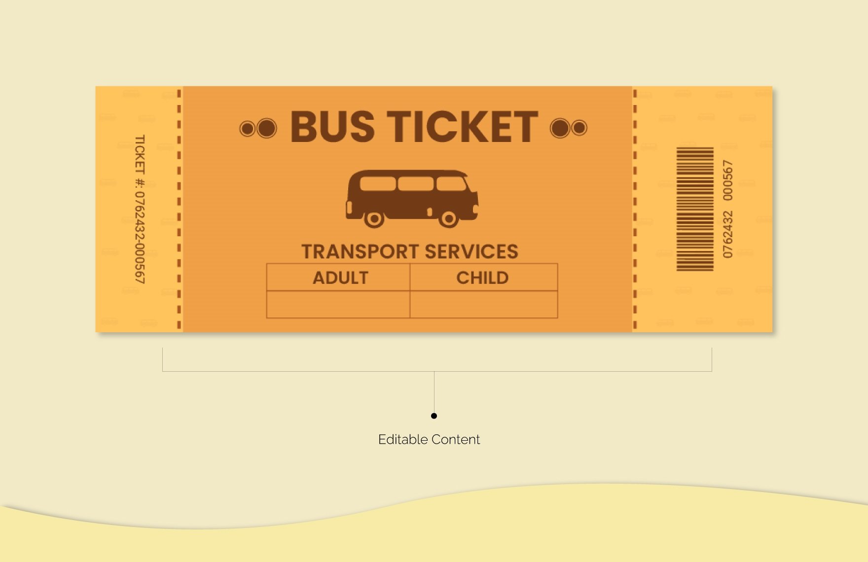 bus travel ticket template