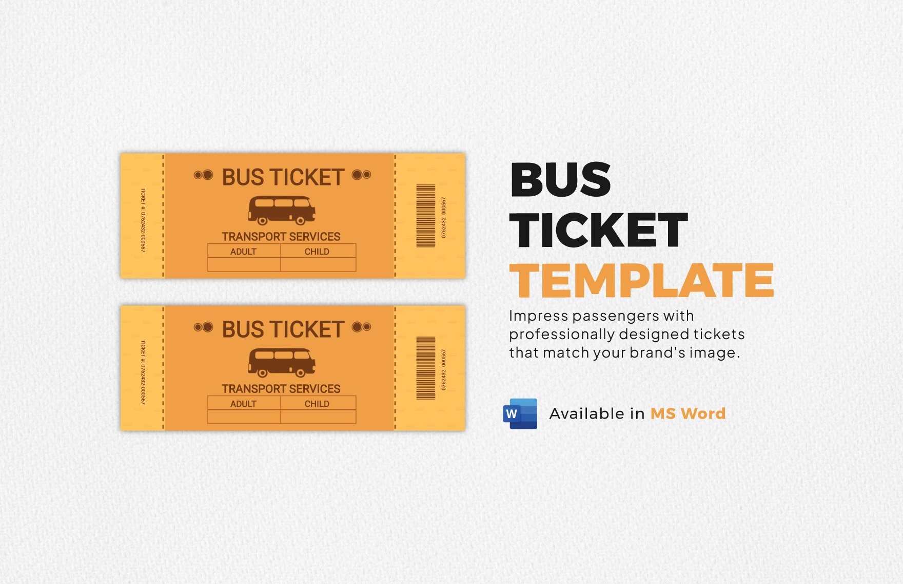 Bus Ticket Template
