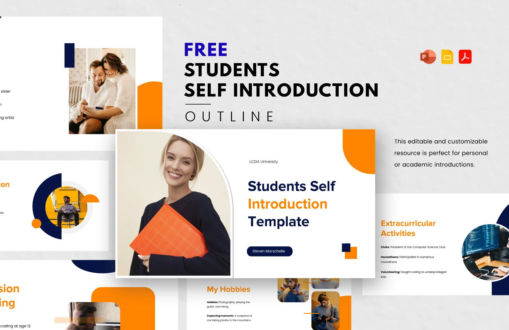 Students Self Introduction Template 