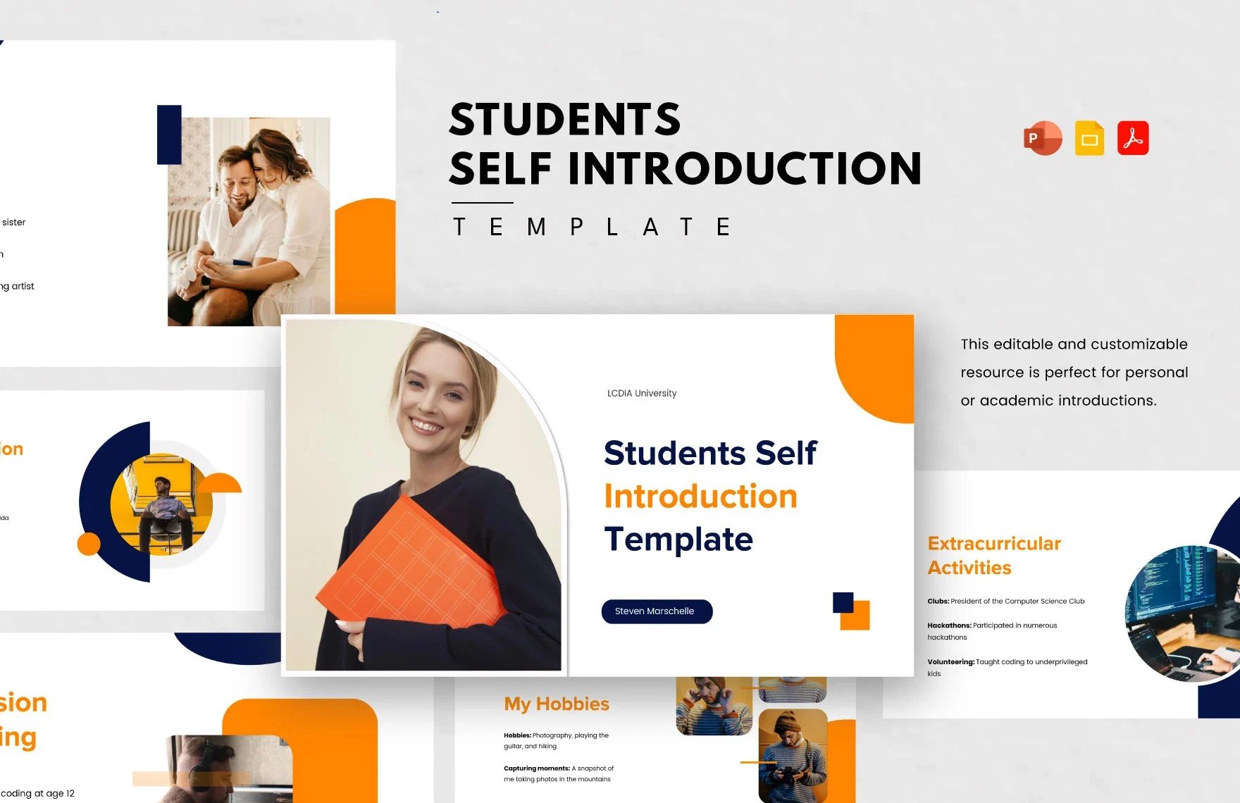 Free Students Self Introduction Template in PDF, PowerPoint, Google Slides