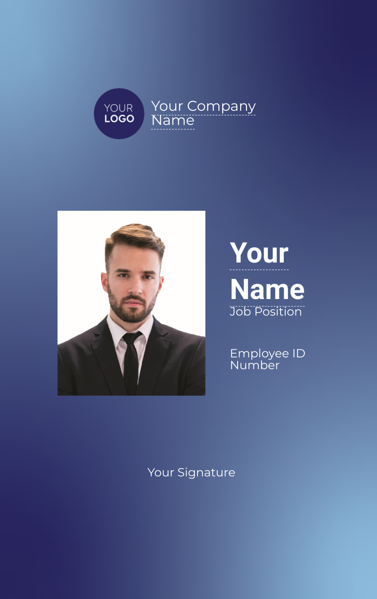 Branding & Identity Specialist ID Card Template