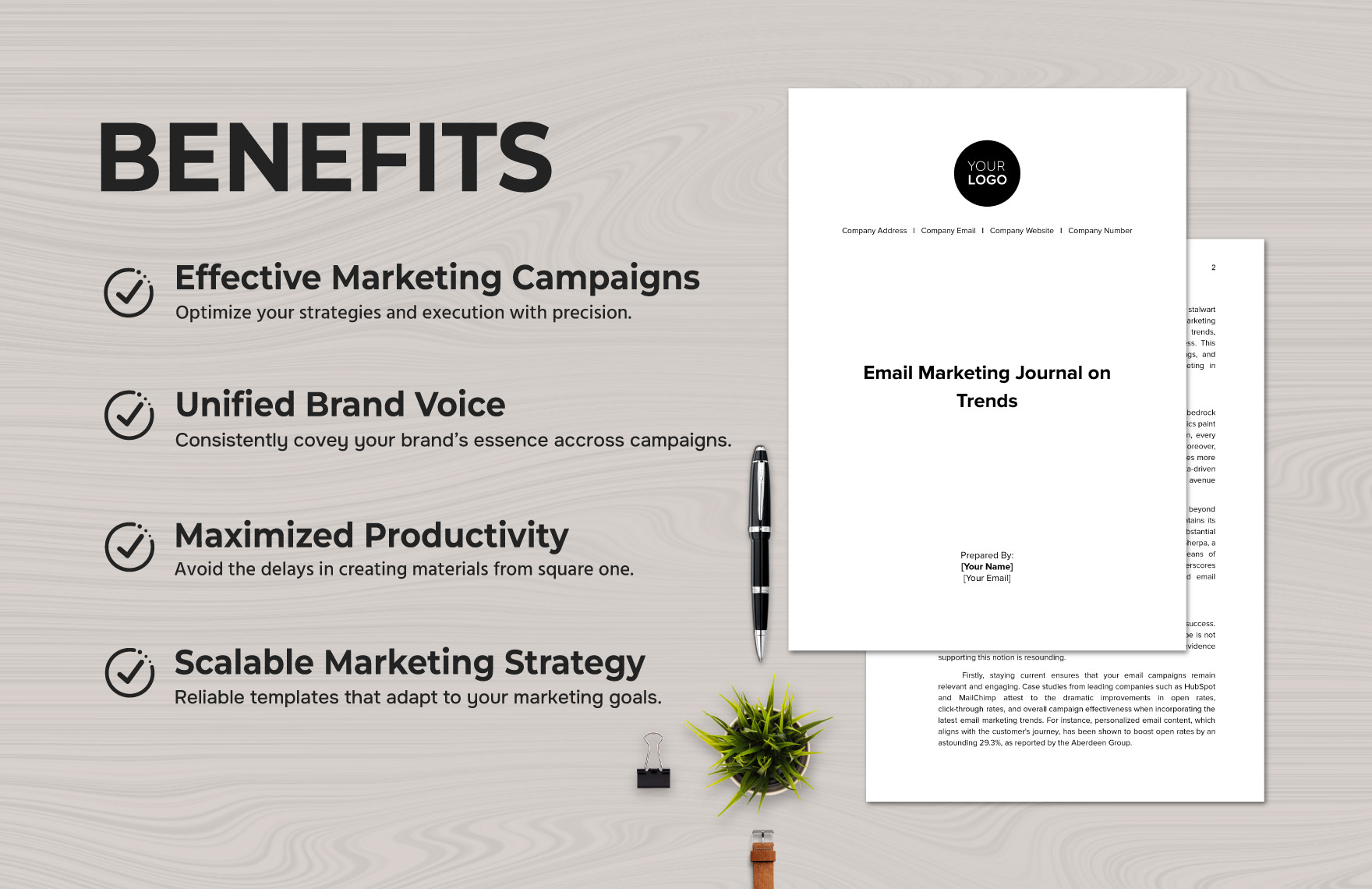 Email Marketing Journal on Trends Template