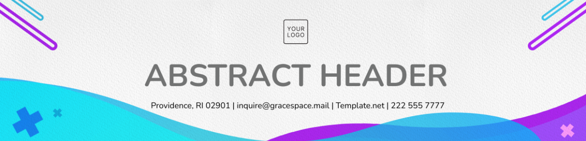 Abstract Header Template - Edit Online & Download