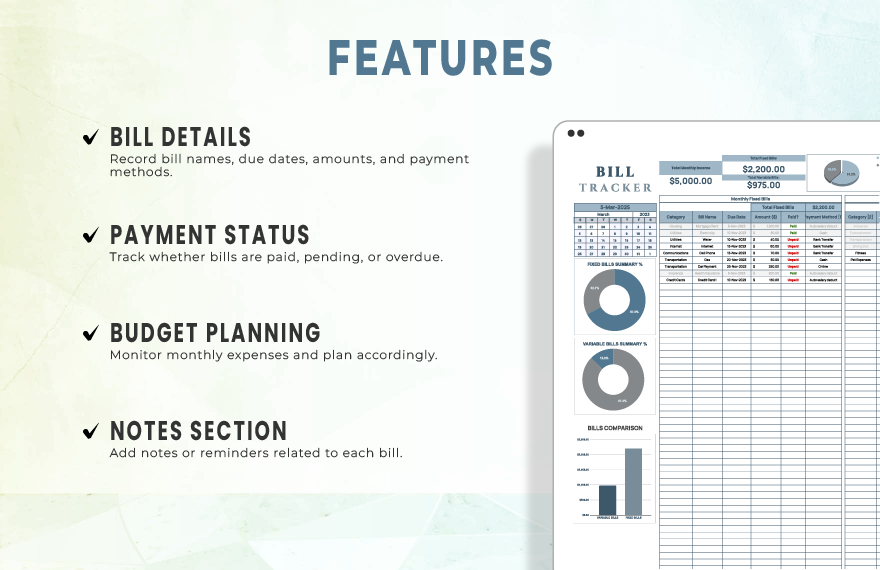 Bill Tracker Template
