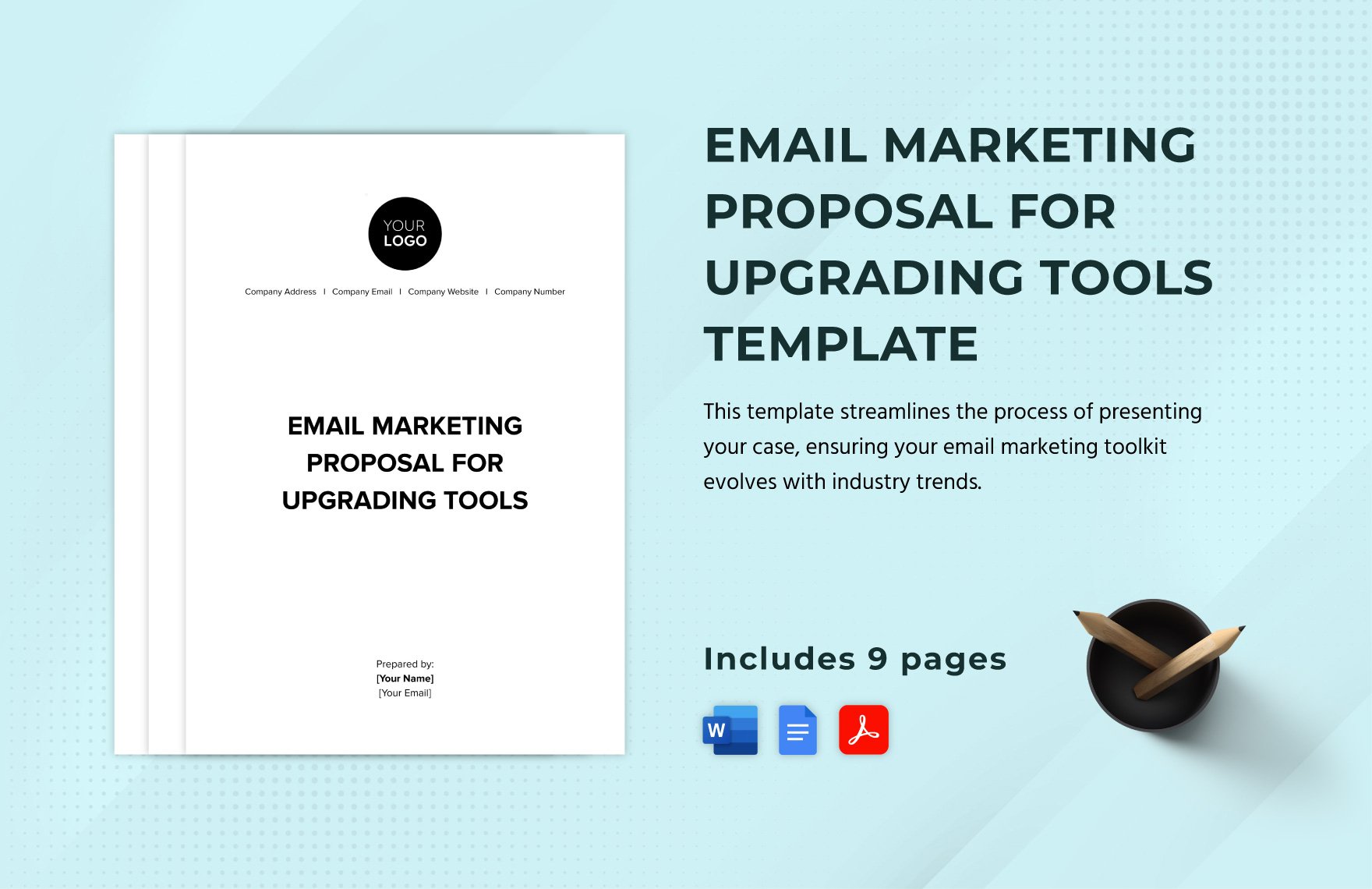 Email Marketing Proposal for Upgrading Tools Template