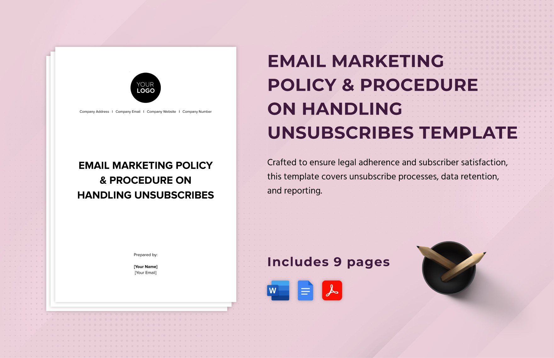 Email Marketing Policy & Procedure on Handling Unsubscribes Template