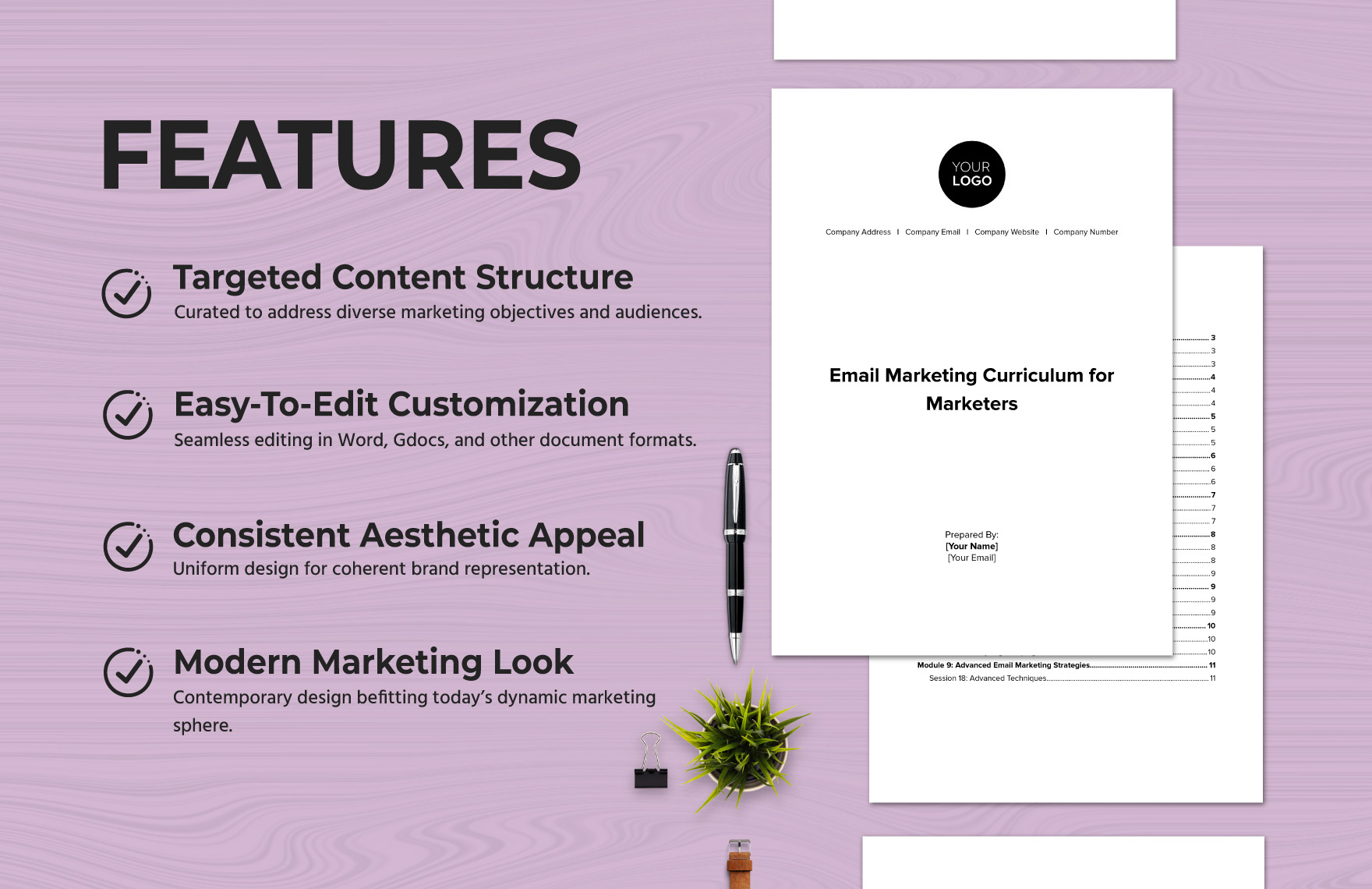 Email Marketing Curriculum for Marketers Template