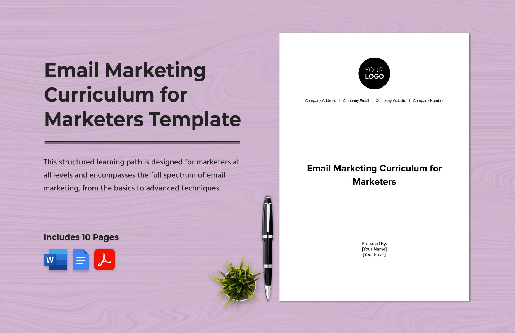 Email Marketing Curriculum for Marketers Template