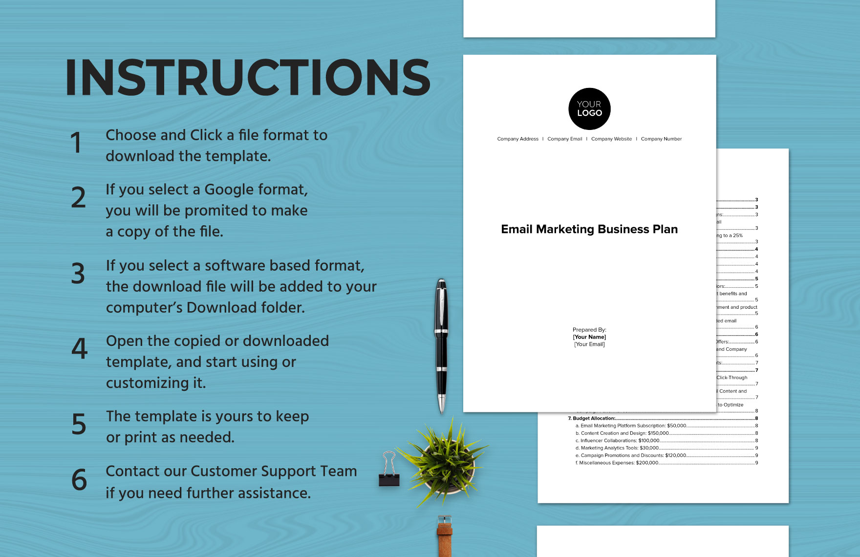 Email Marketing Business Plan Template