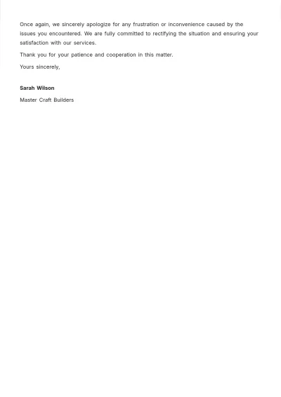 Free Complaint Letter To Builder Template to Edit Online