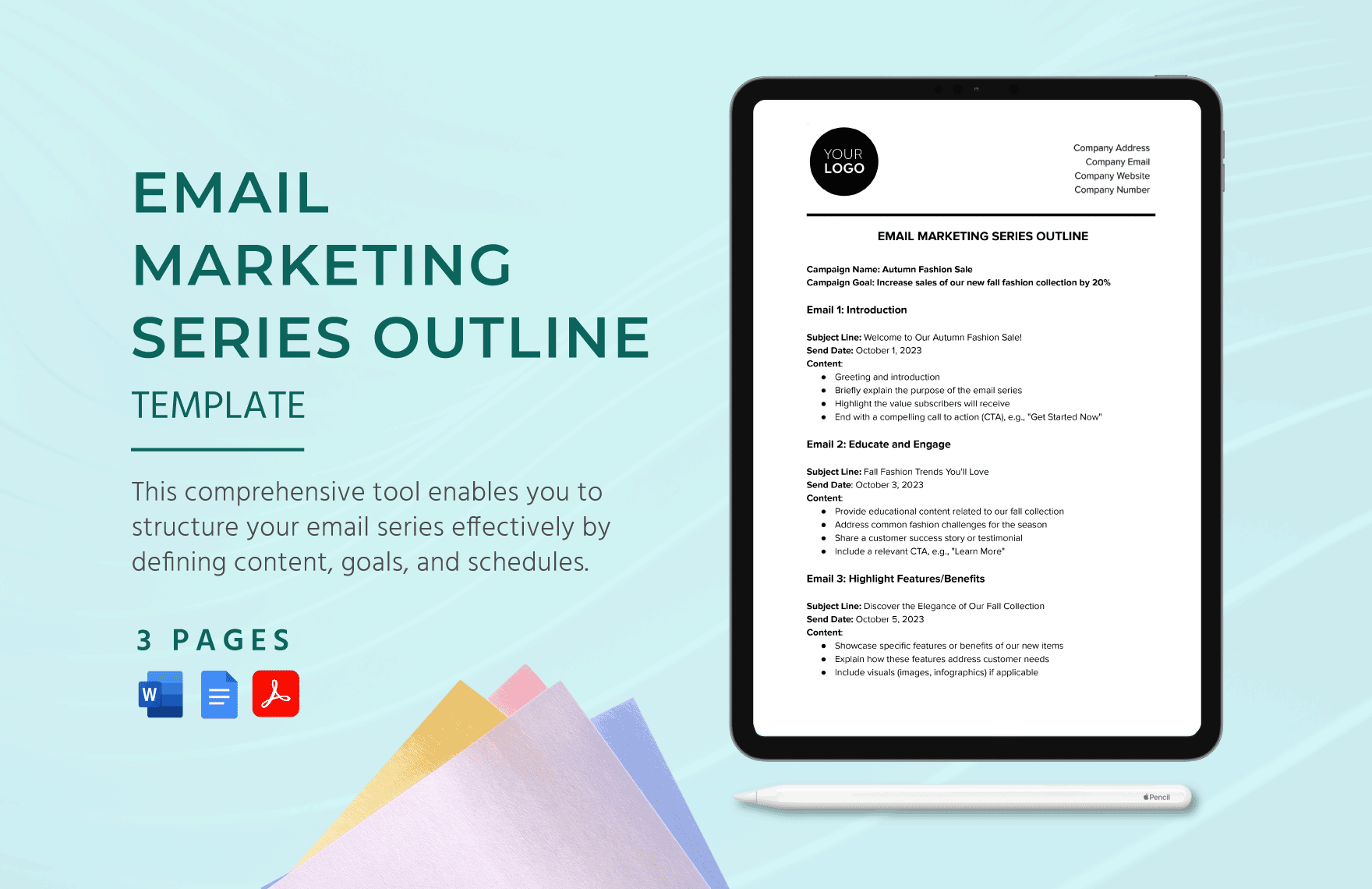 Email Marketing Series Outline Template