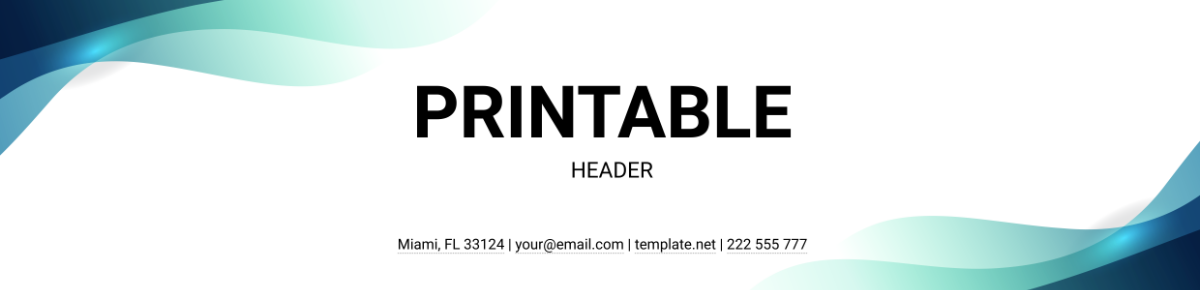 Free Printable Header Template