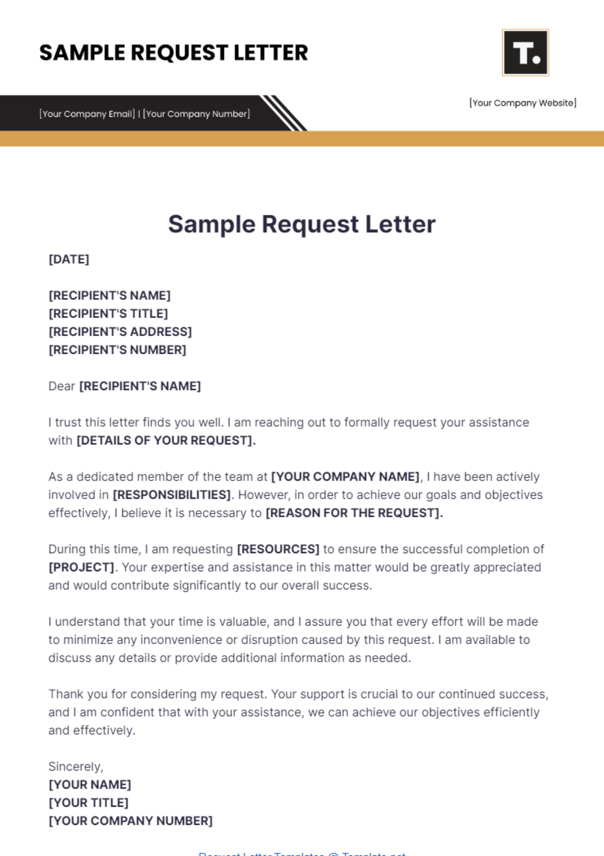 Free Request Letter Templates & Examples - Edit Online & Download 