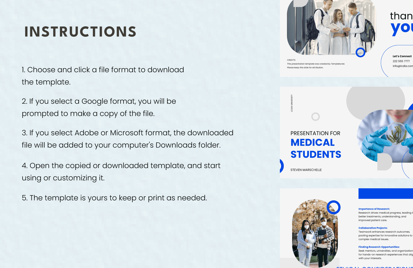 For Medical Students Template