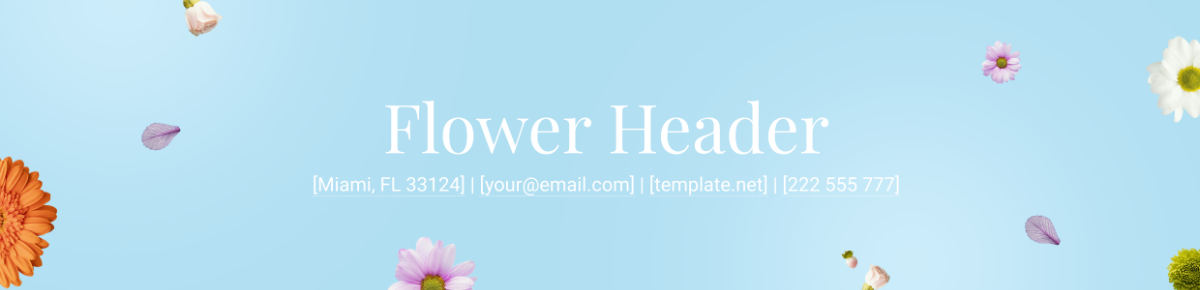 Free Flower Header Template