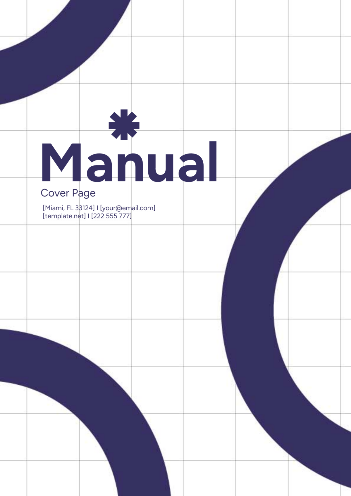 Manual Cover Page Template