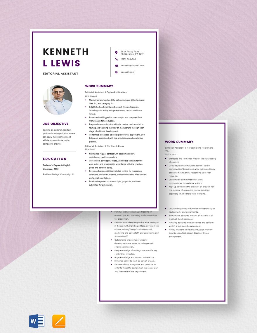 Editorial Assistant Resume