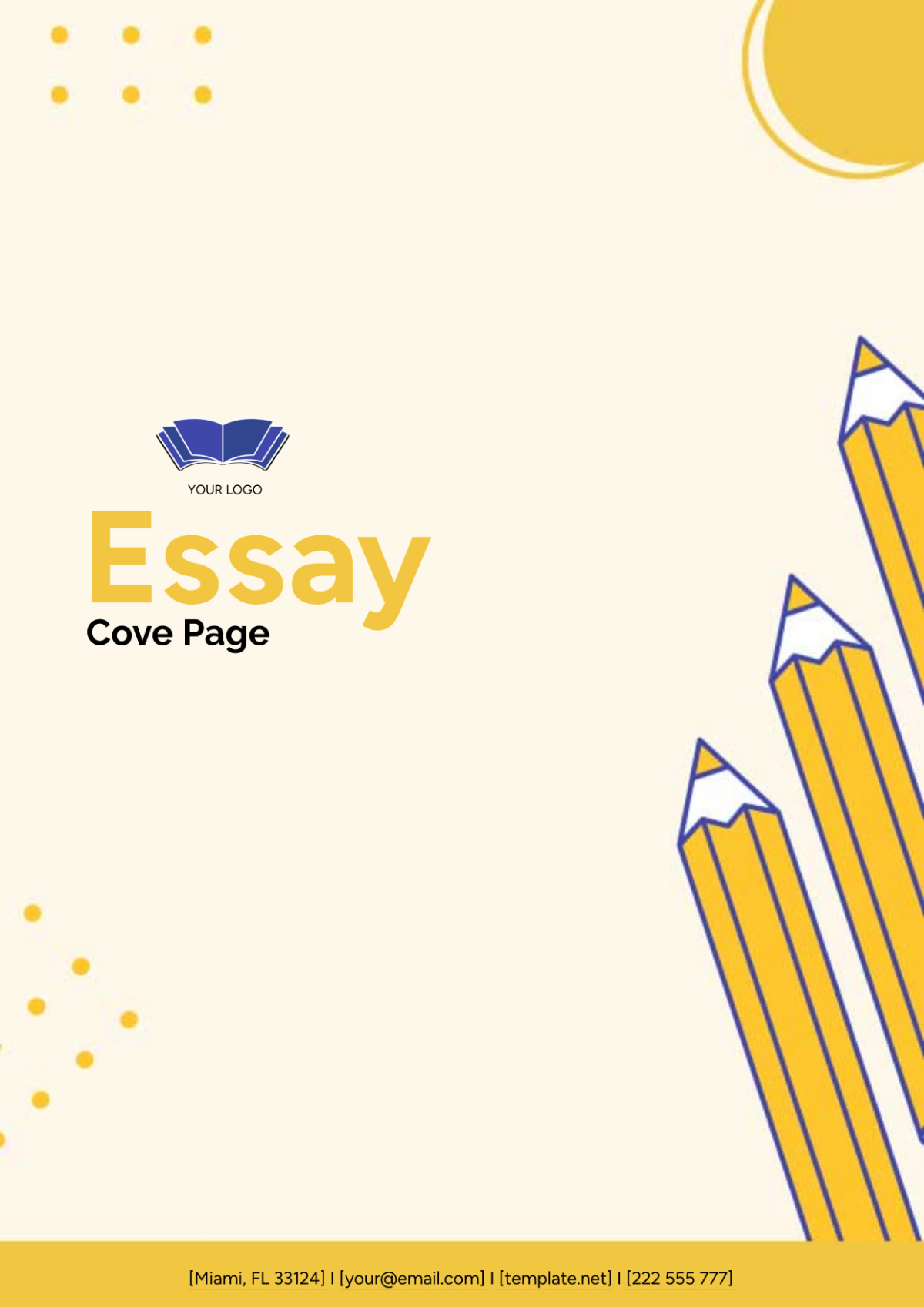 Essay Cover Page Template