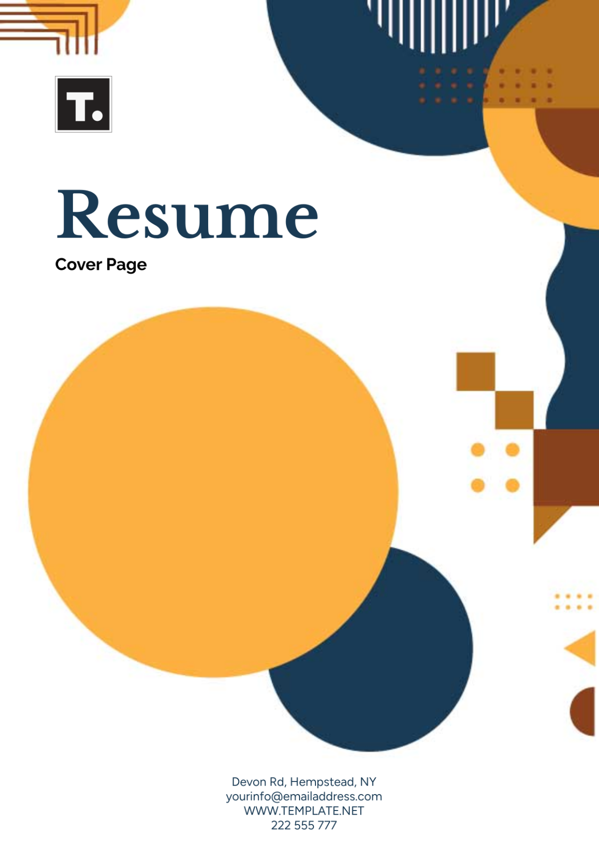 Resume Cover Page