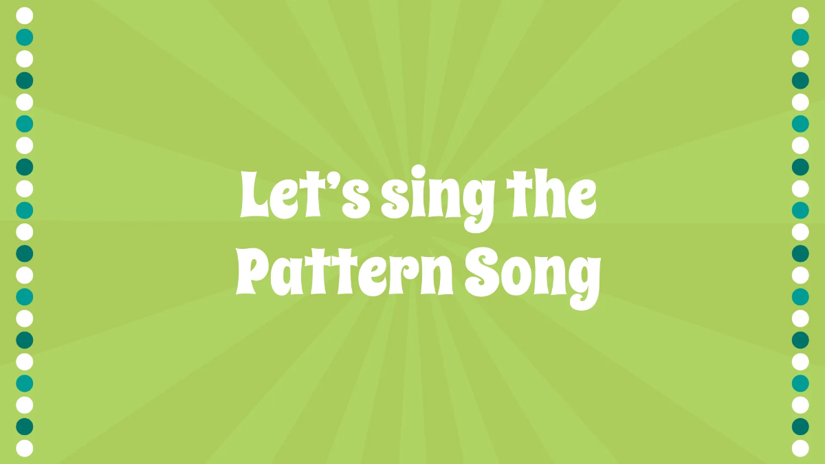 Free Using Objects and Colors to Make Patterns Template to Edit Online