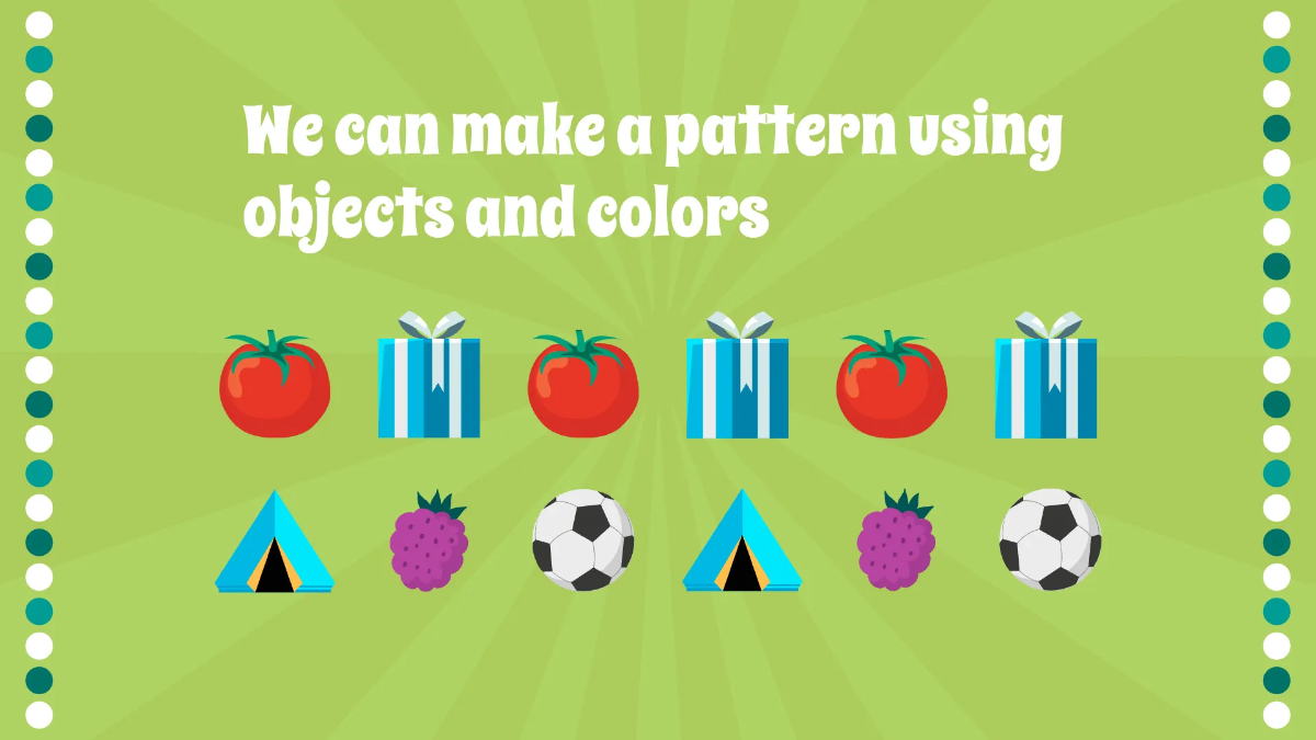 Free Using Objects and Colors to Make Patterns Template to Edit Online