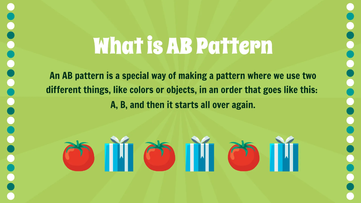 Free Using Objects and Colors to Make Patterns Template to Edit Online