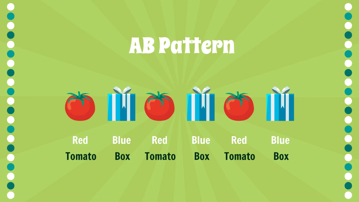 Free Using Objects and Colors to Make Patterns Template to Edit Online